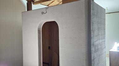 三浦の土壁下地作り