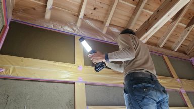 葉山町　石場建構法土中塗り仕上げvol.1